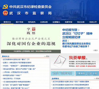 武汉市纪委网站新版上线 细化分类突出监督问责_湖北频道_凤凰网