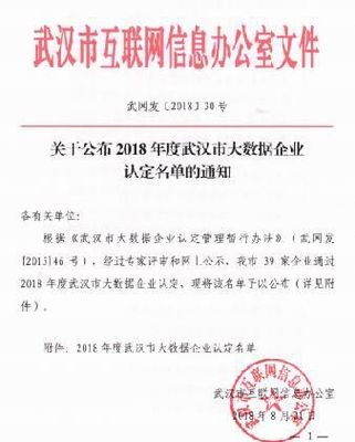 海云基因武汉分公司于2018年获得高新技术企业、大数据企业、科技小巨人等荣誉